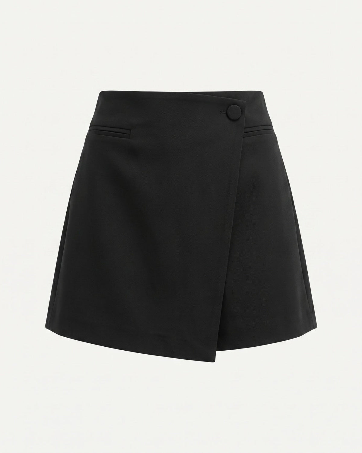 Cira High Waisted A-Line Suit Shorts with Relaxed Thigh – Black – view 1
