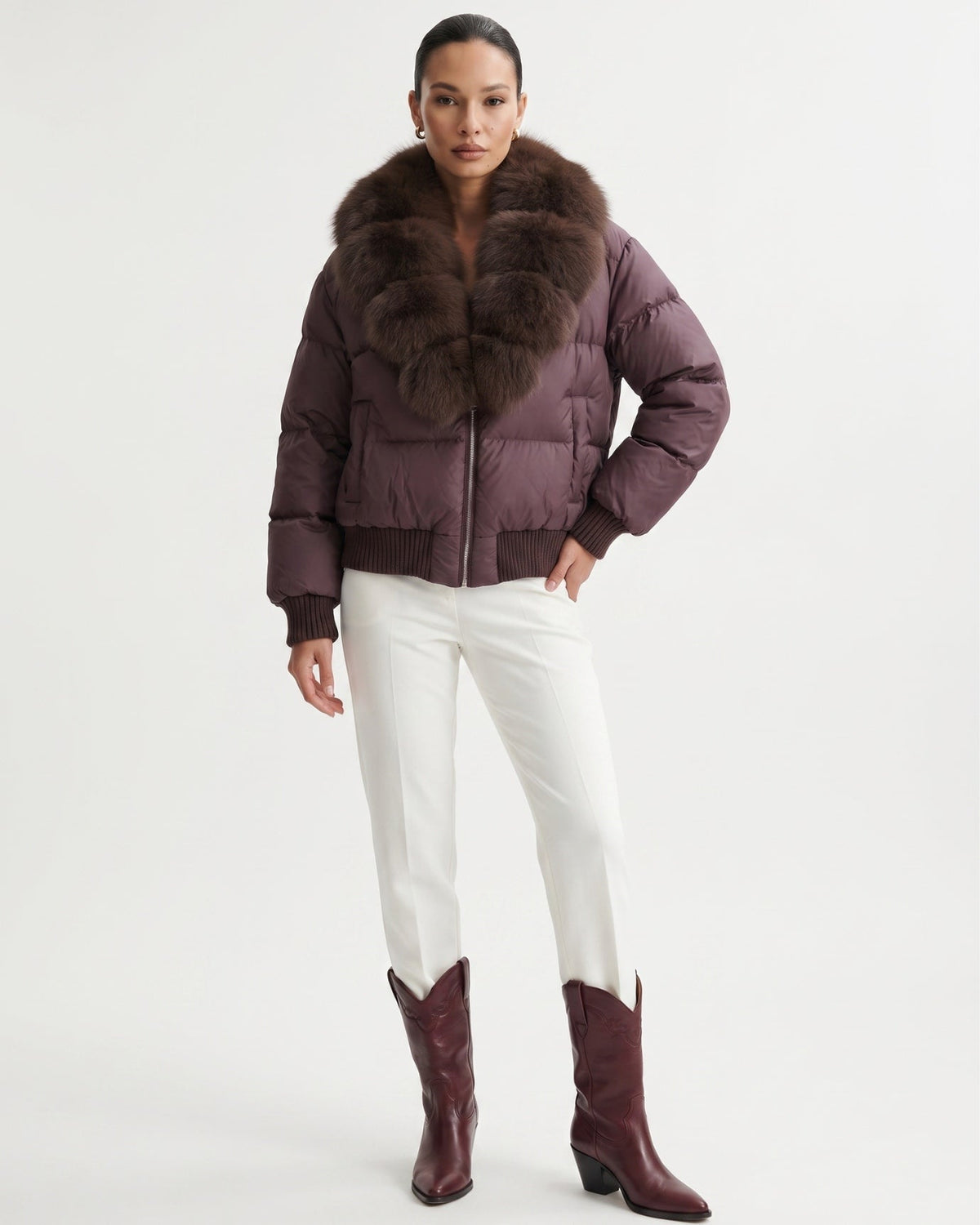 Thickened Down-Filled Jacket with Cashmere