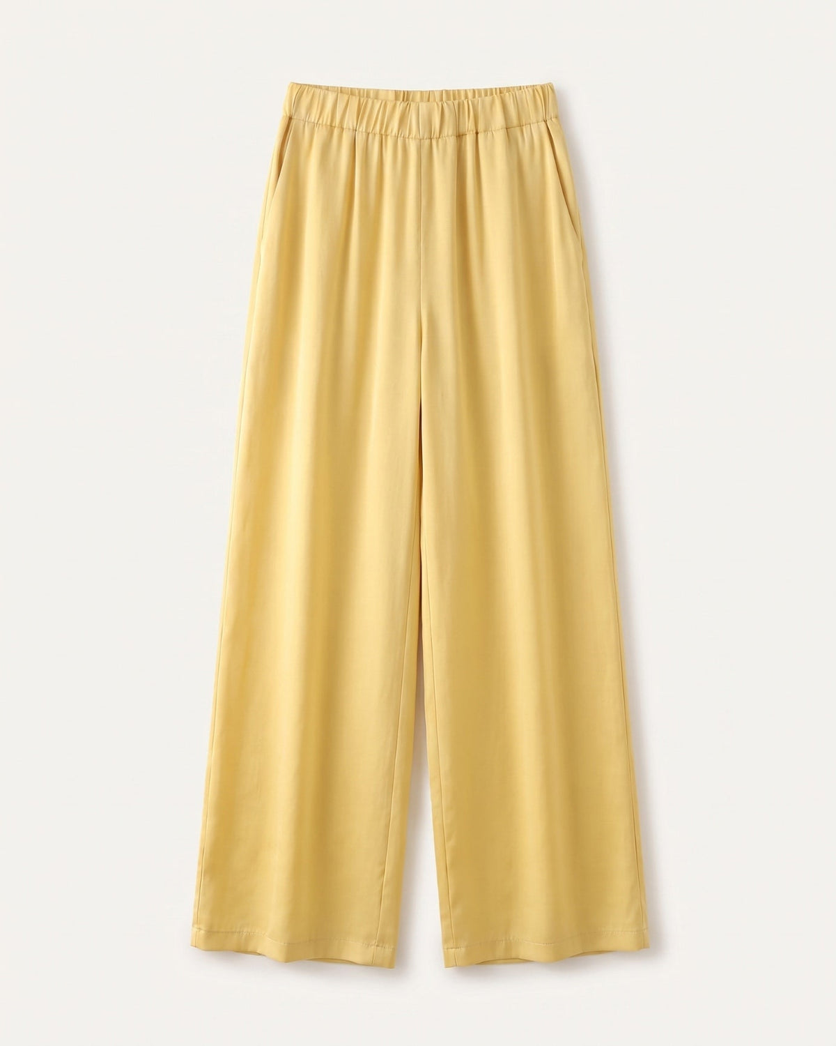 Brit Armonia Wide Leg Silk Blend Trousers with Relaxed Waist