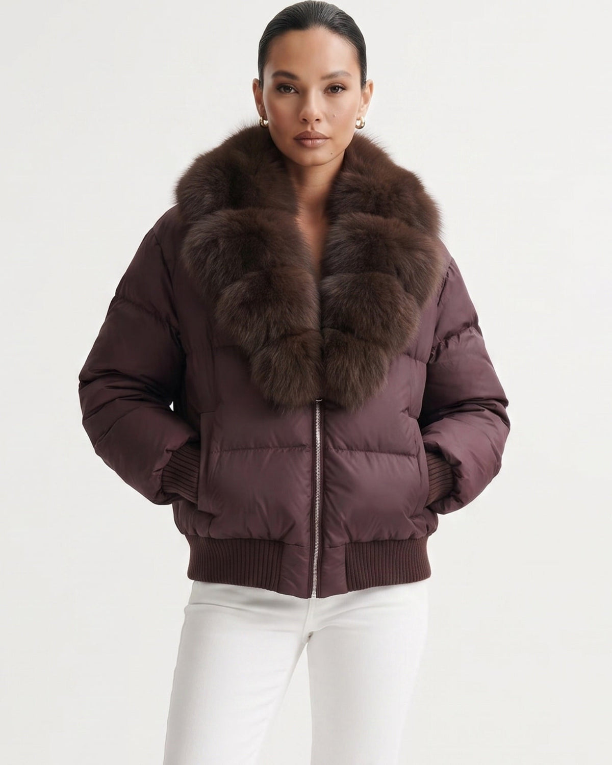 Thickened Down-Filled Jacket with Cashmere