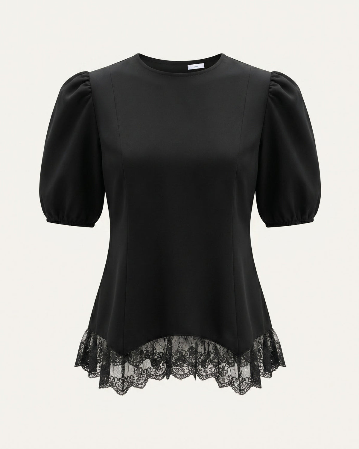 Mia Lace Shirt with Sheer Panels and Tailored Drape – view 15
