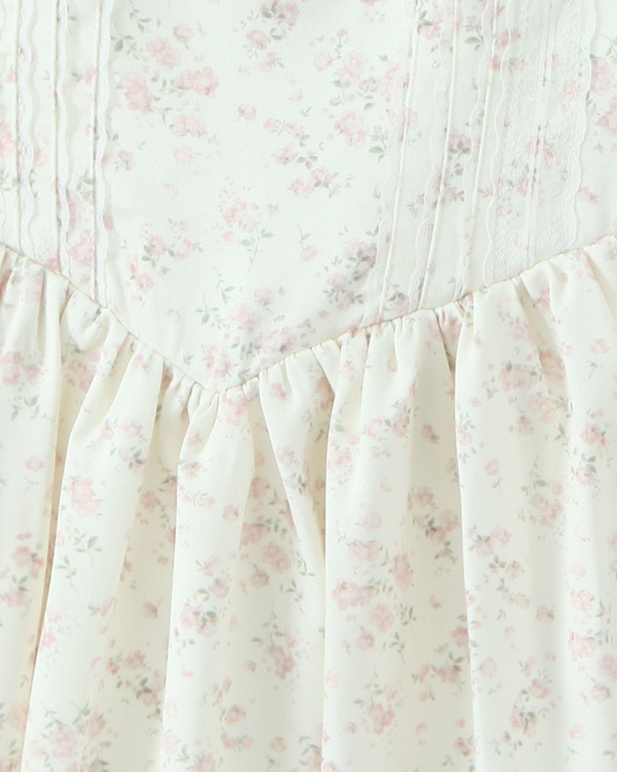 Sara Apricot Lace Detail Polyamide Dress – Floral – view 6