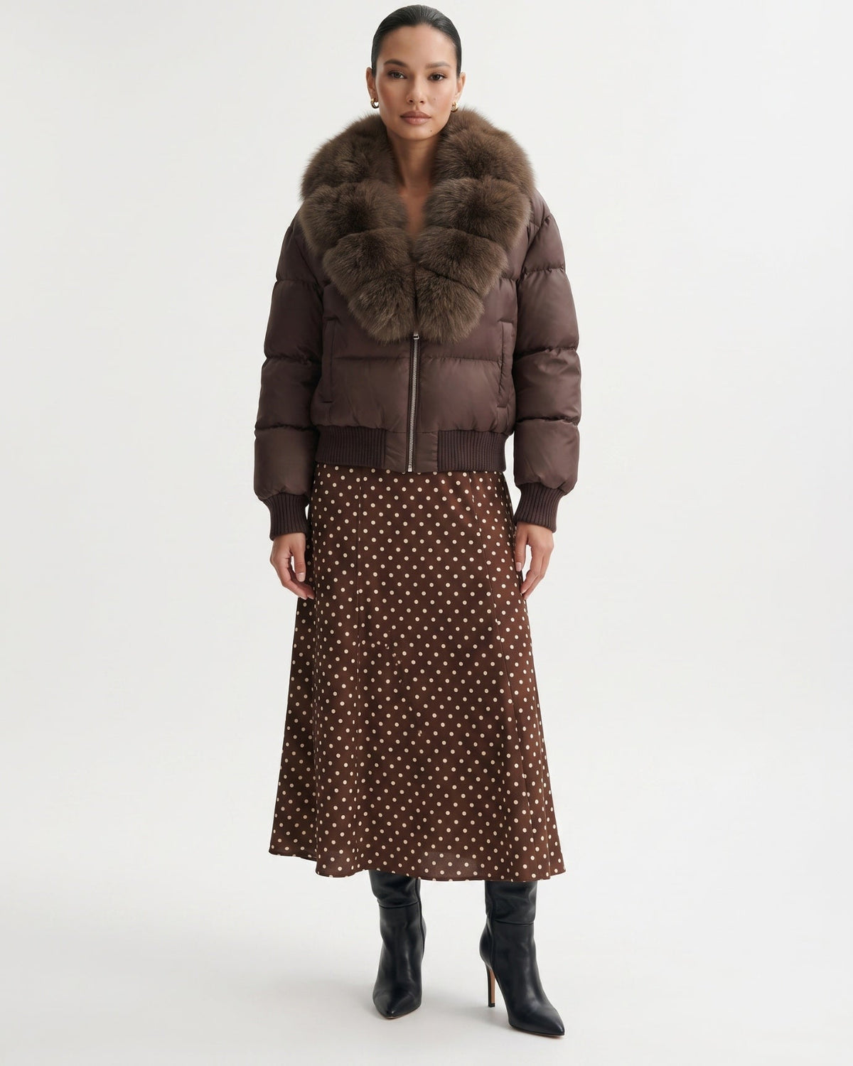 Thickened Down-Filled Jacket with Cashmere