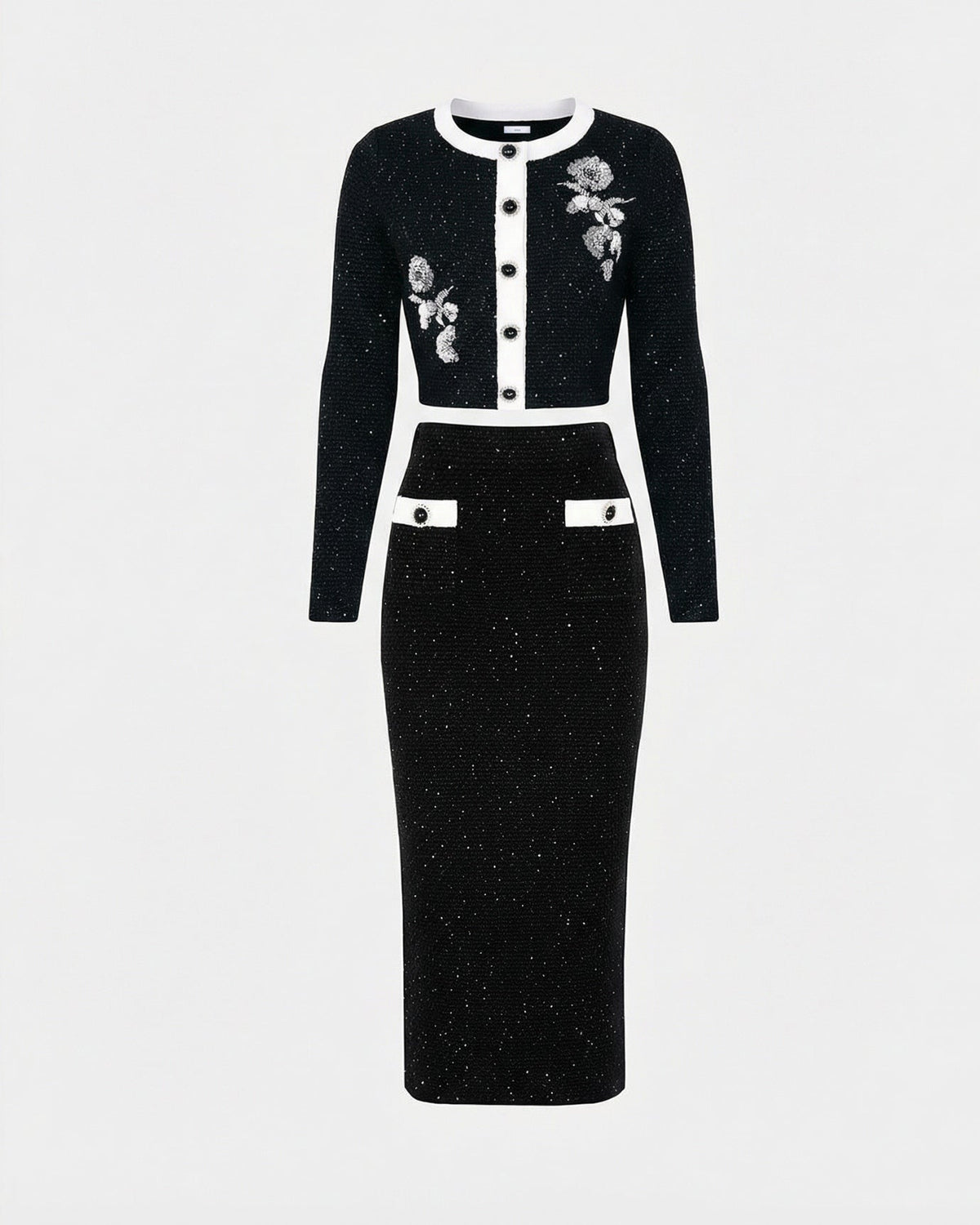 Cyndie Knitted Jacket and High-Waisted Skirt Co-ord Set