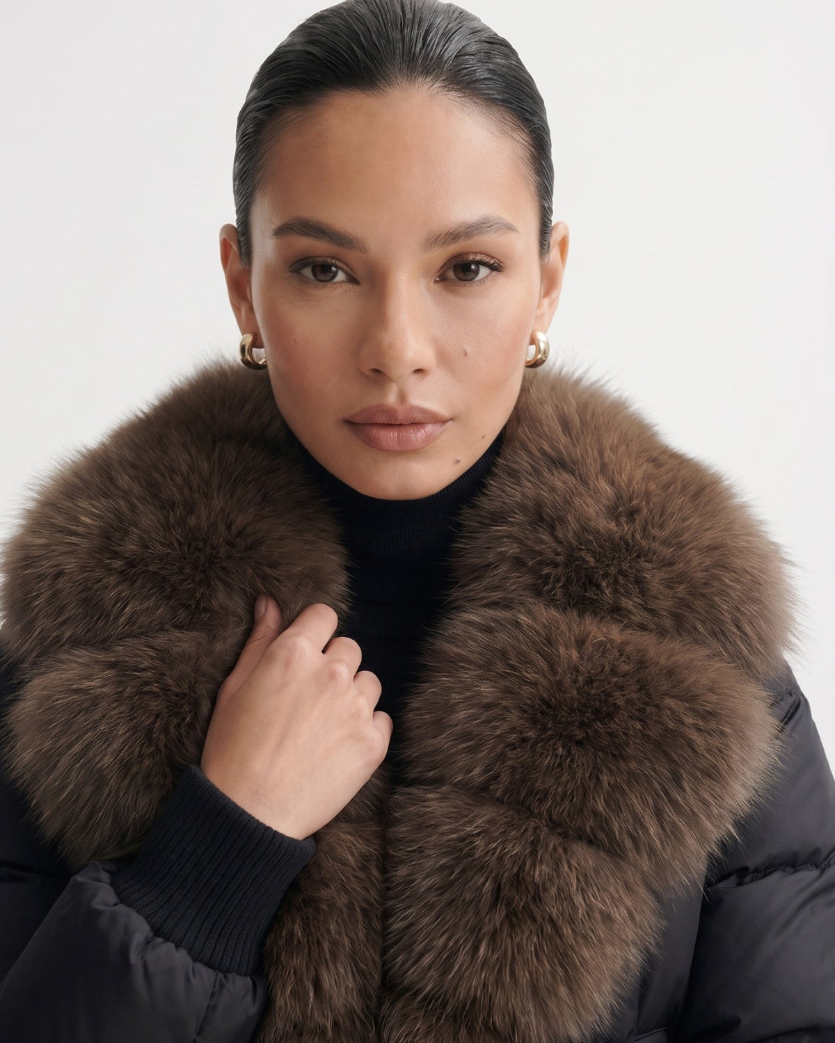 Thickened Down-Filled Jacket with Cashmere