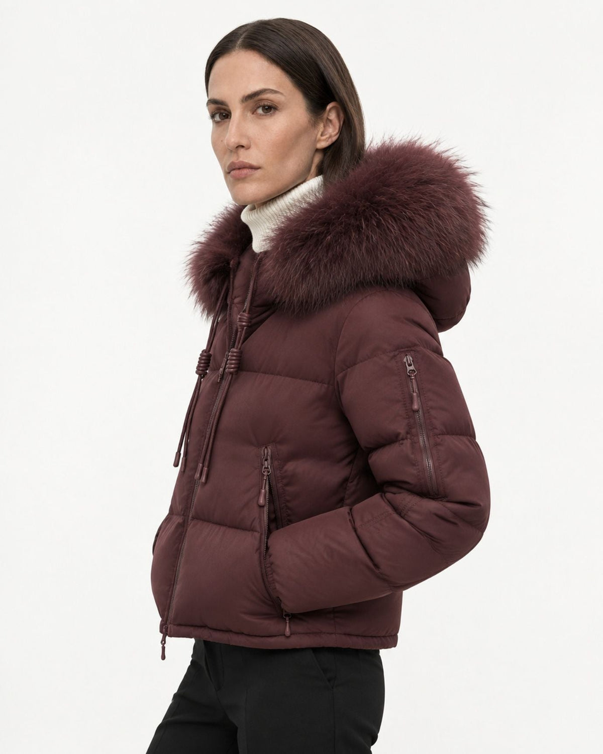 Hooded Duck Down Puffer Coat – view 14
