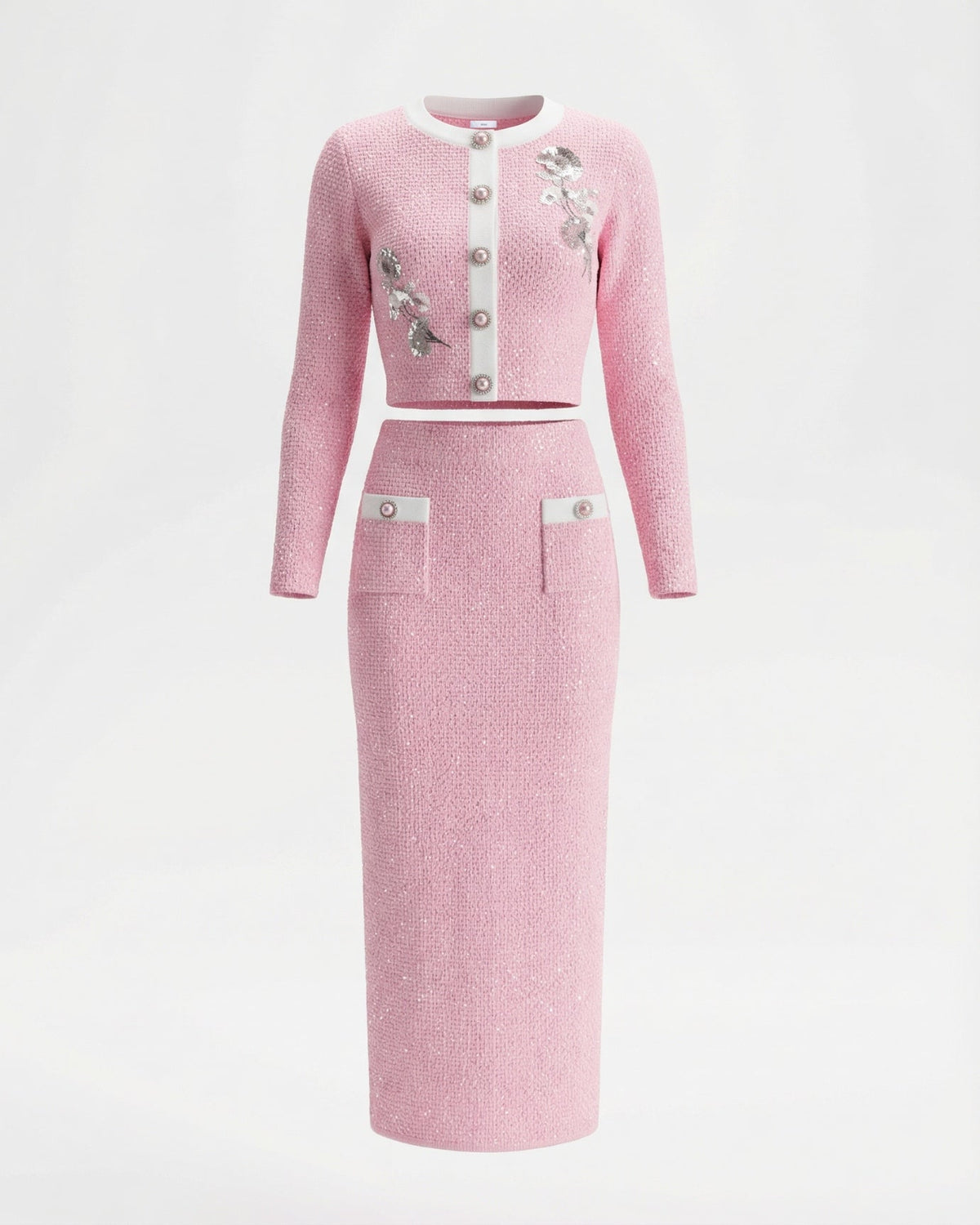 Cyndie Knitted Jacket and High-Waisted Skirt Co-ord Set