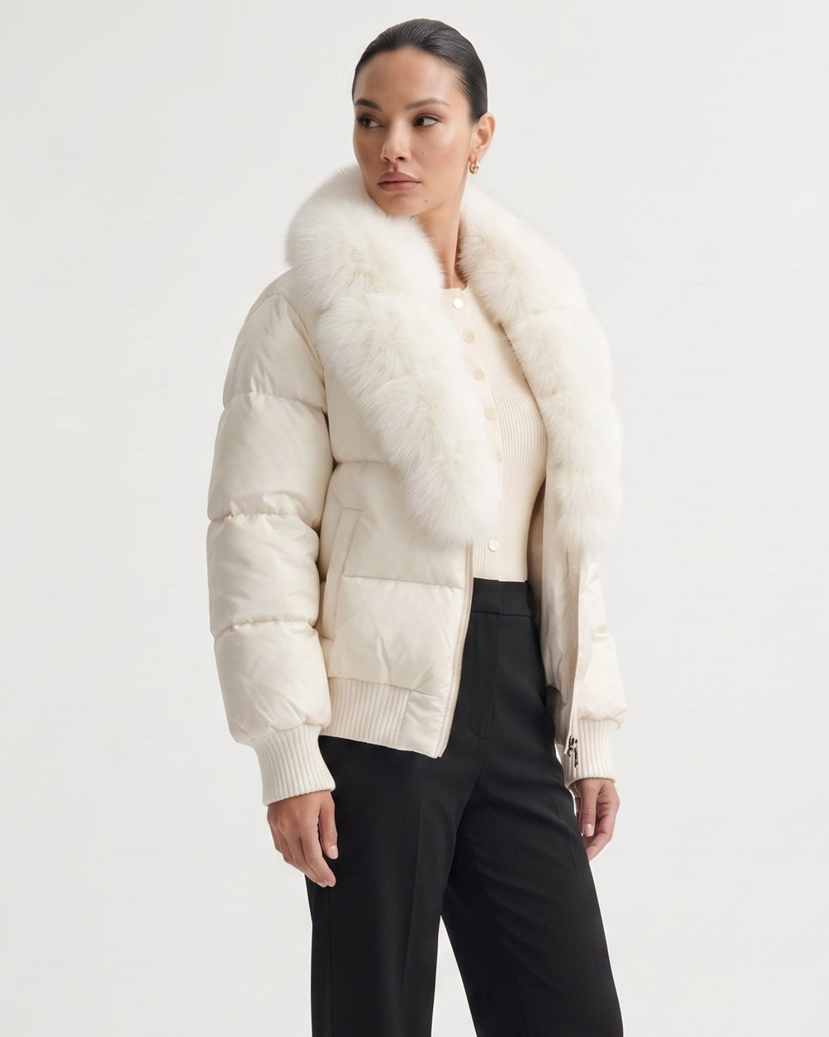 Thickened Down-Filled Jacket with Cashmere