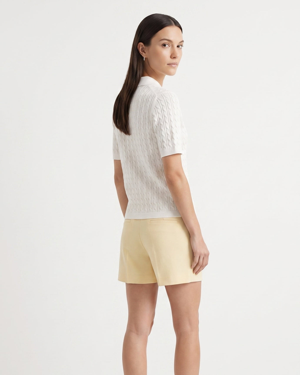 Diana Seamless Slim Fit Lightweight Knit Polo Top – view 9