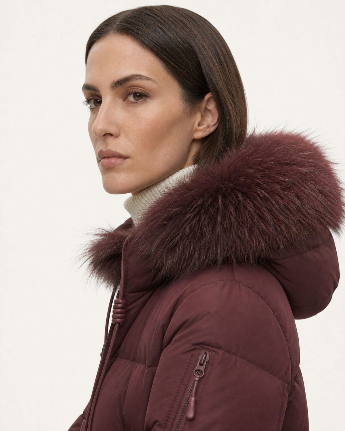 Hooded Duck Down Puffer Coat – view 15