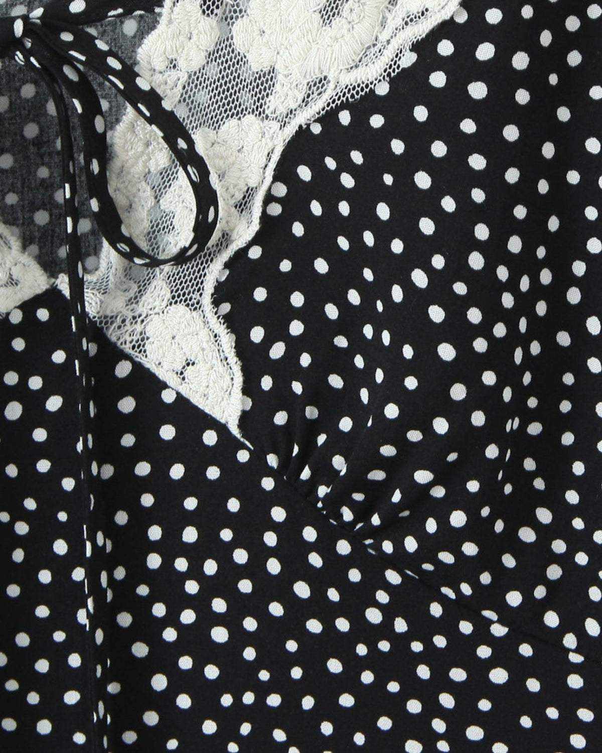 Polka Dot Top and Skirt Two-Piece Co-ord Set – Black – view 6