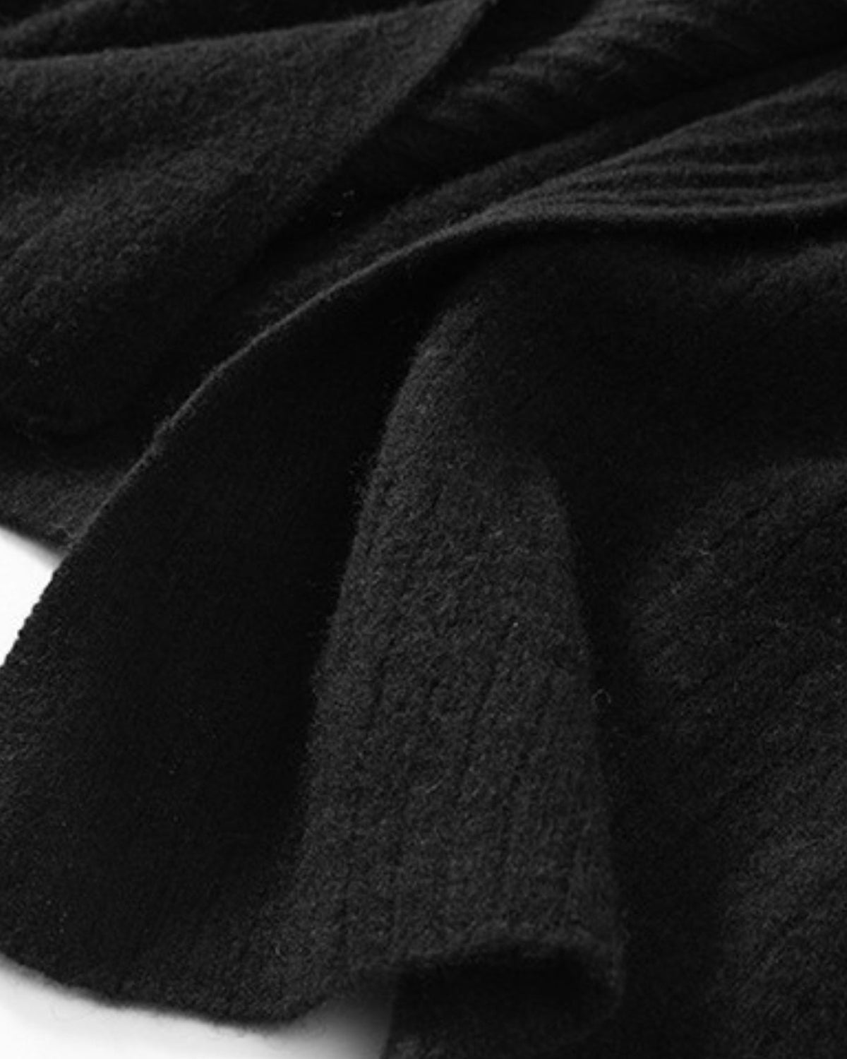 Soft Pure Cashmere Shawl Wrap with Delicate Draped Edges – view 16