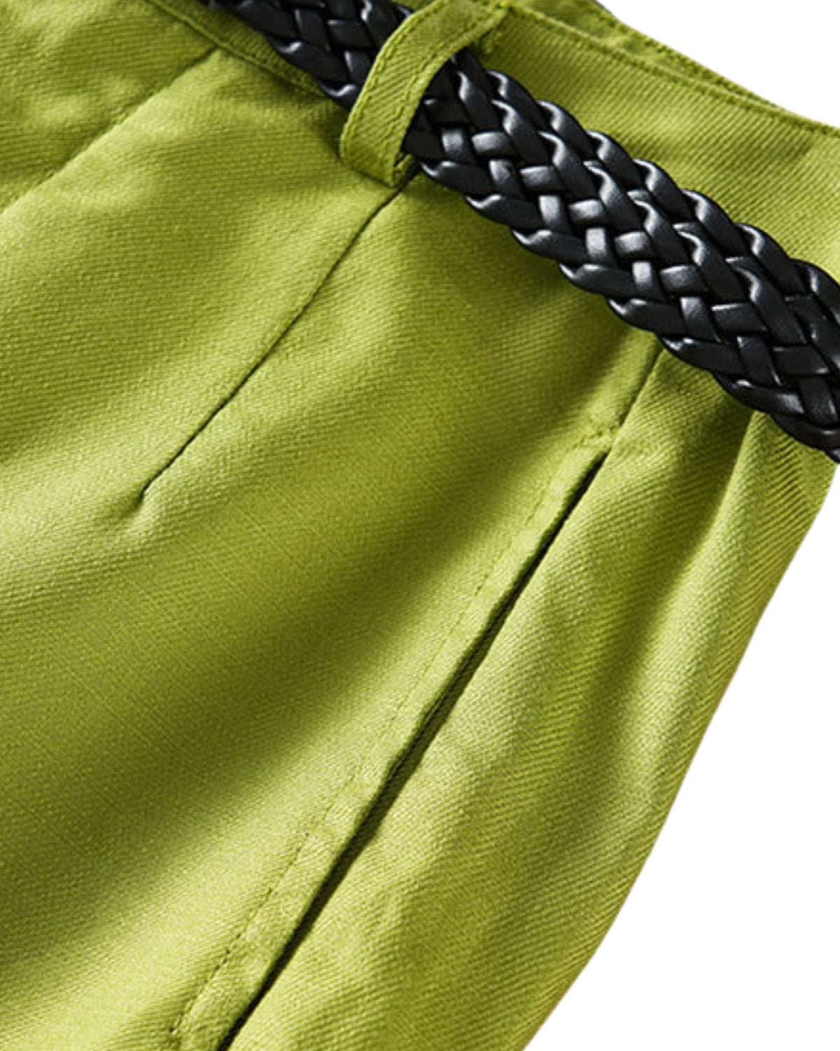Lightweight Linen Shorts with Integrated Waist Belt – view 11