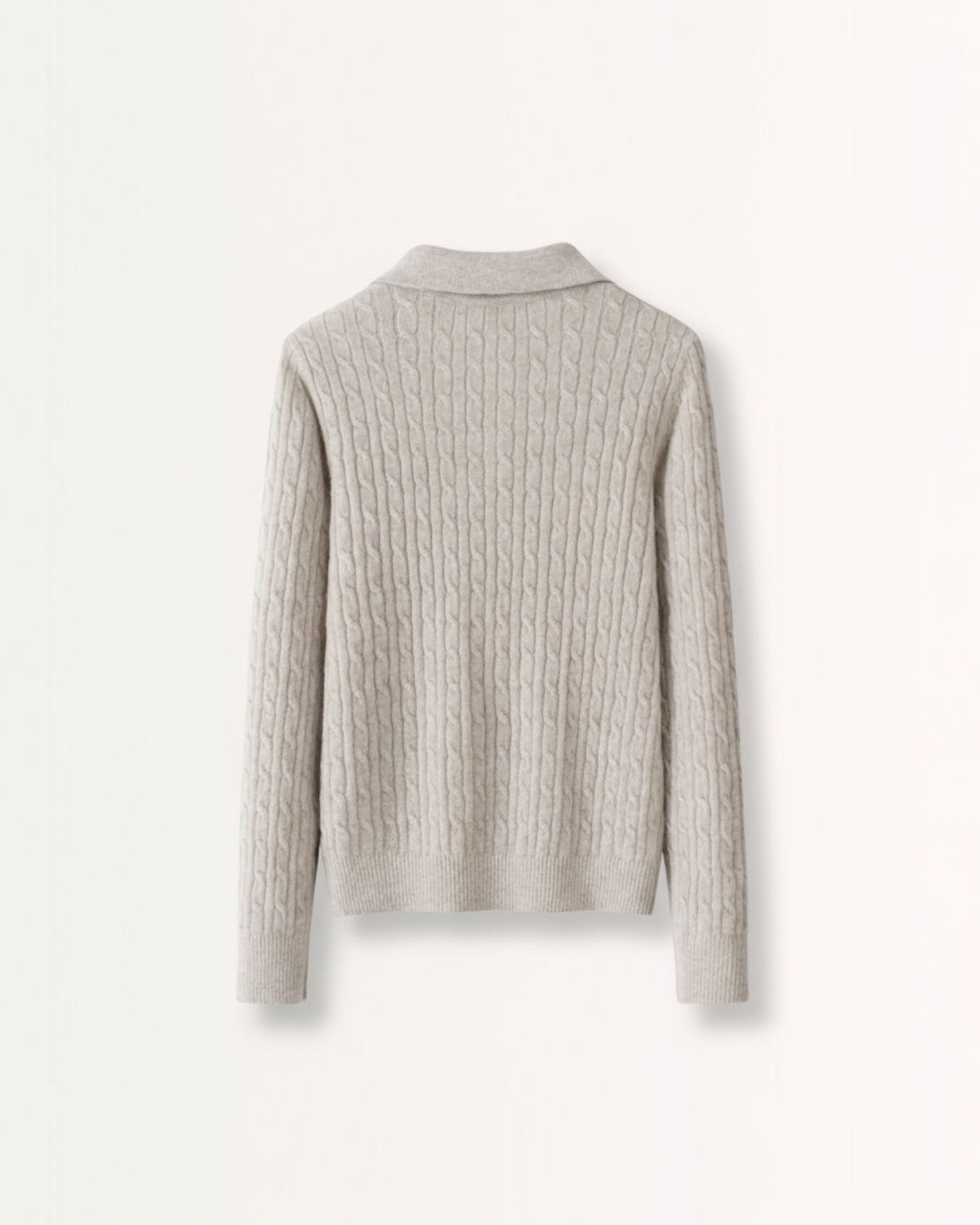 Kylie 100% Cashmere Lightweight Polo Collar Pullover Jumper – view 2