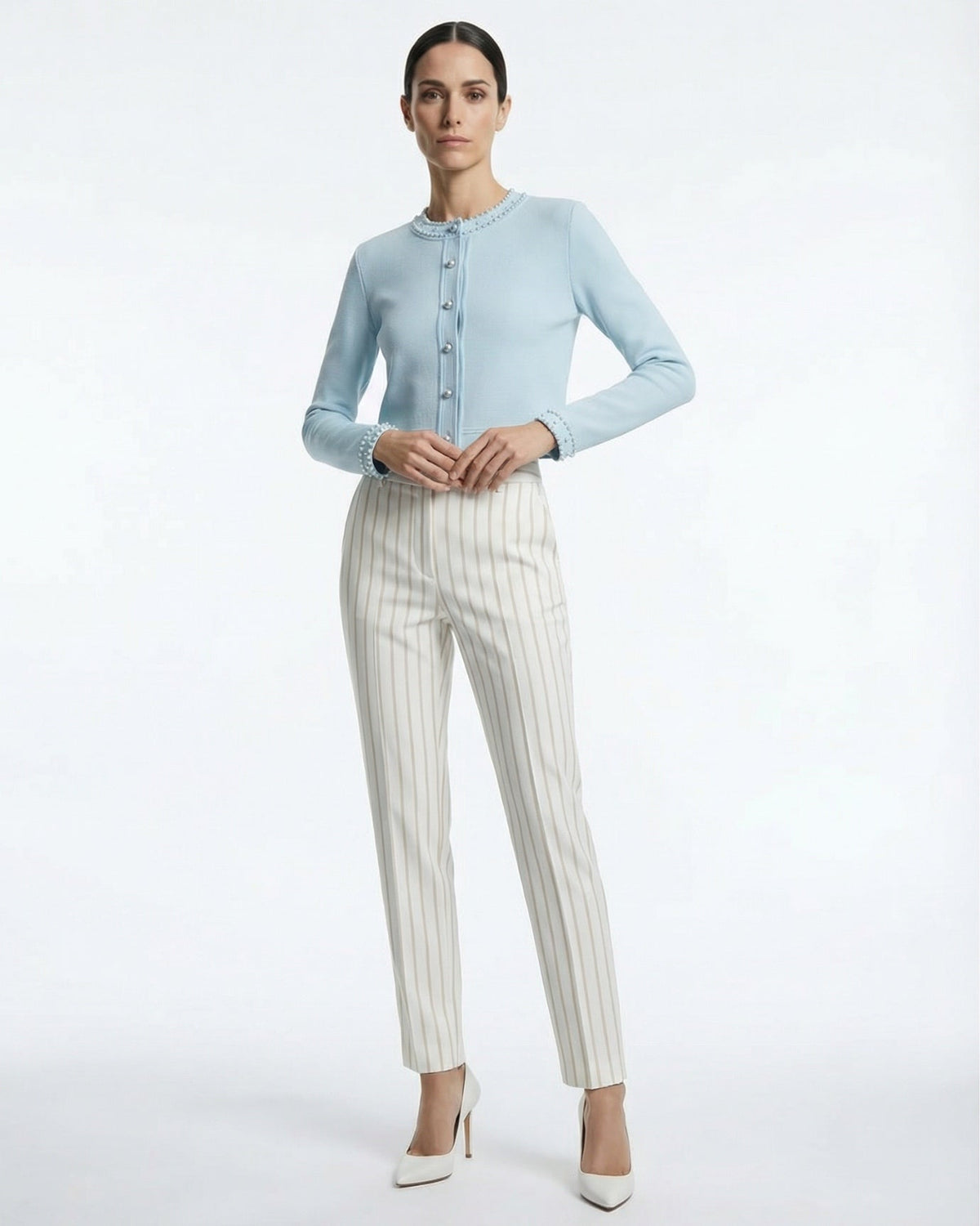 Hamptons Slim Fit Medium Weight Knitted Cardigan – view 2