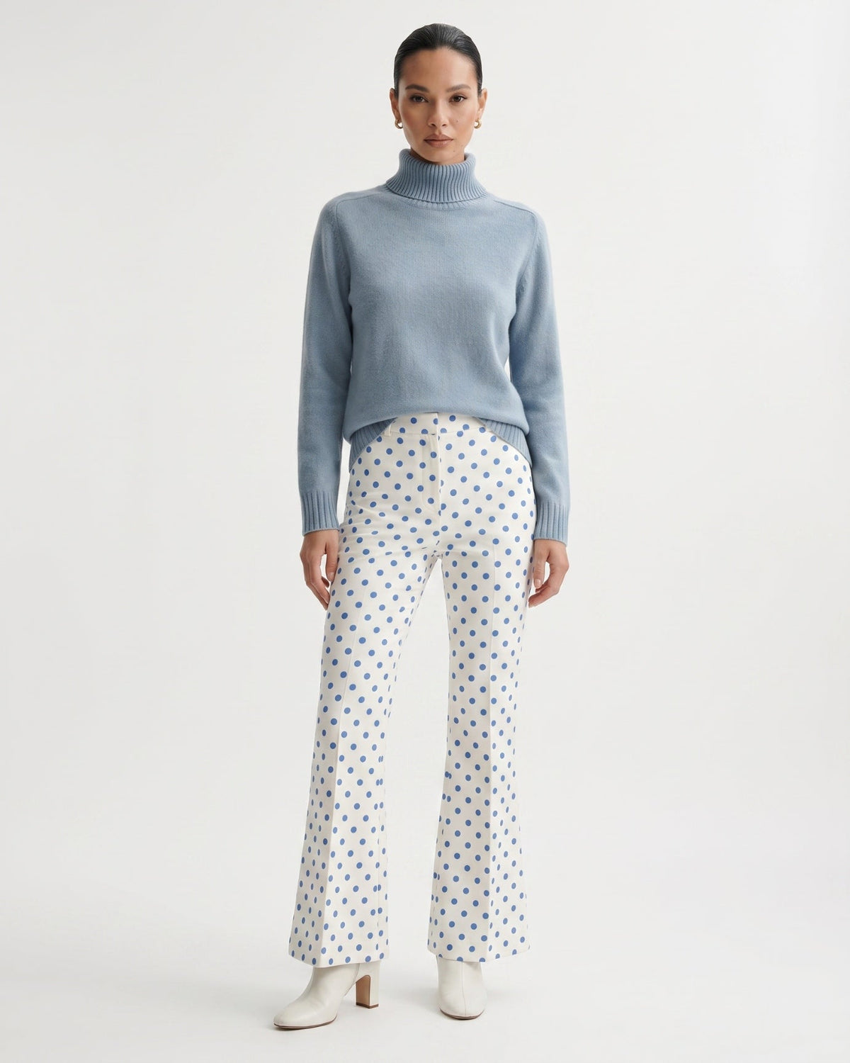 Hannah Tailored High Lapel Collar Cashmere Jumper – view 2