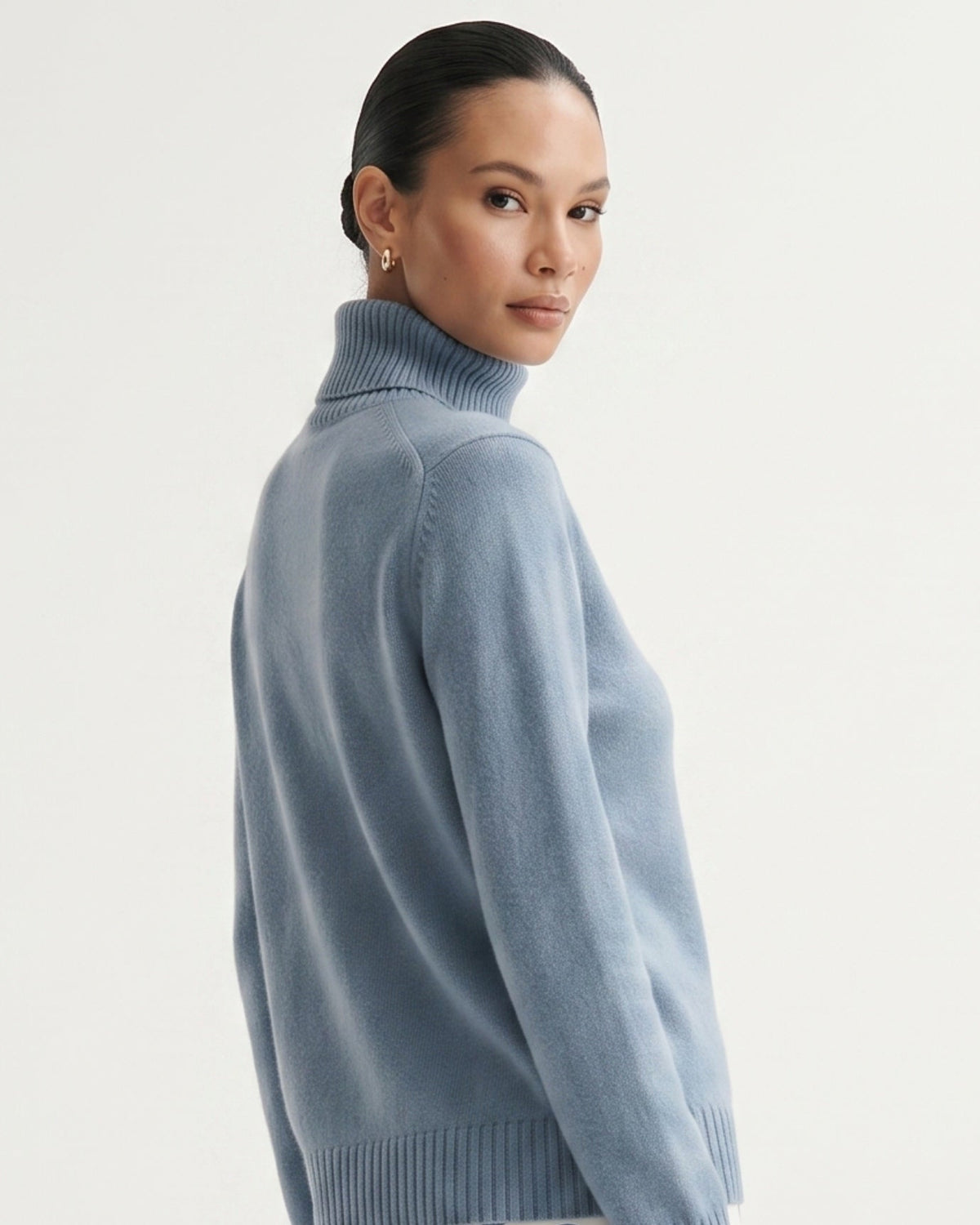 Hannah Tailored High Lapel Collar Cashmere Jumper – view 3
