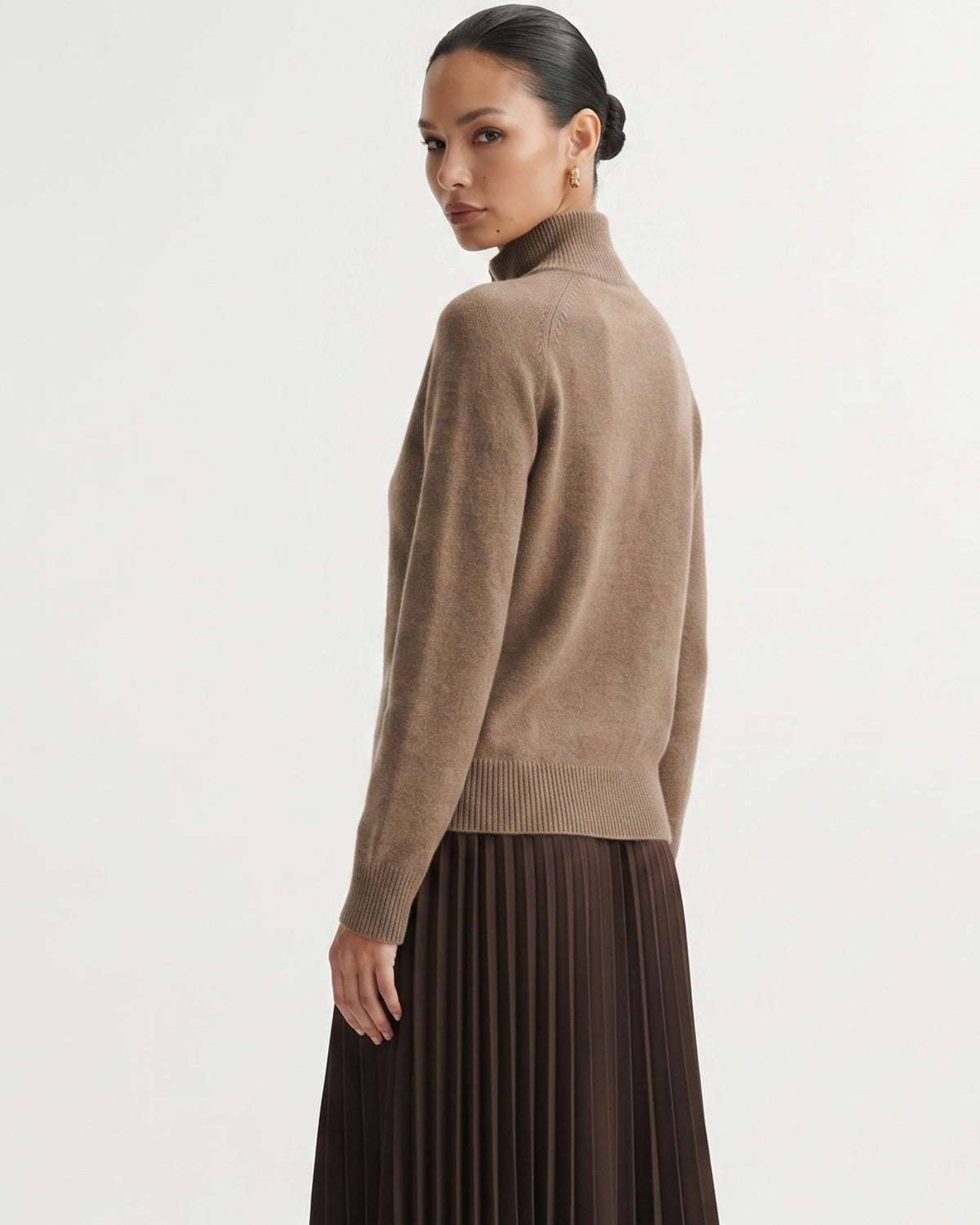 Ria Cashmere Double Zip Jacket with Relaxed Cut – view 7