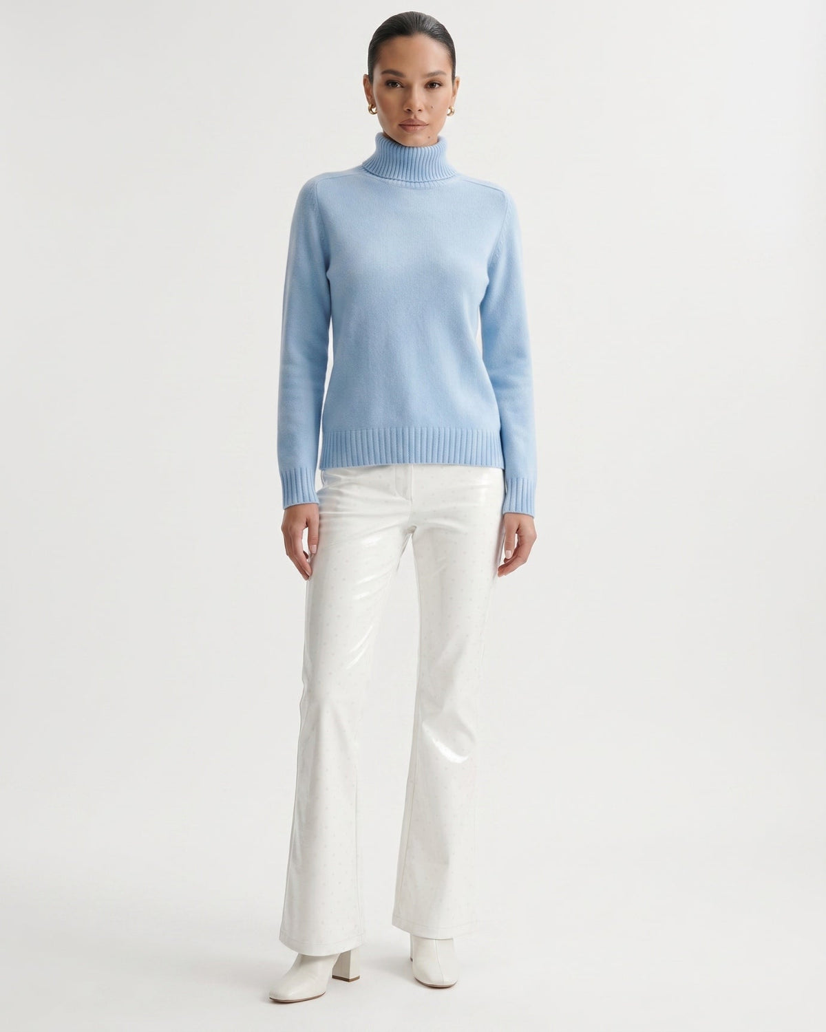 Hannah Tailored High Lapel Collar Cashmere Jumper – view 5