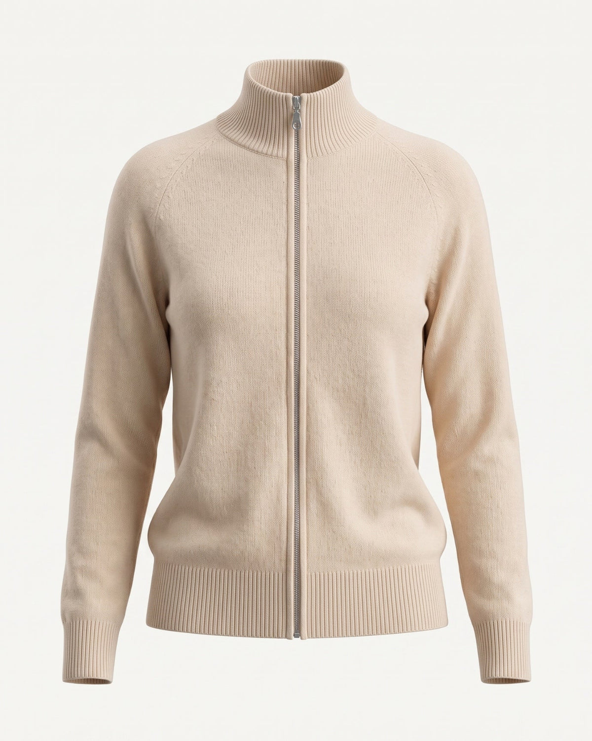 Ria Cashmere Double Zip Jacket with Relaxed Cut – view 9