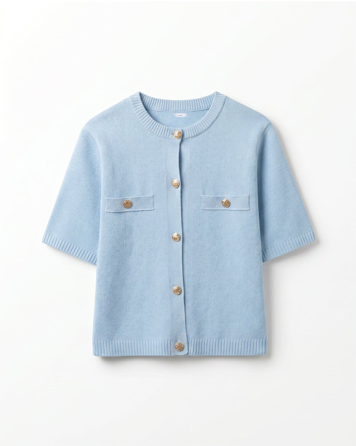 Minimalist Polyamide Knit Cardigan Top with Relaxed Sleeves