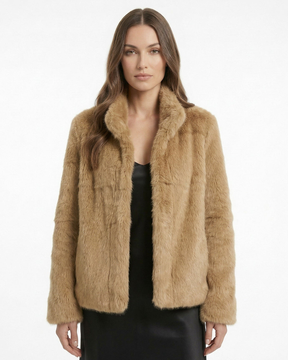 Lina Sculpted Leather Coat – view 3