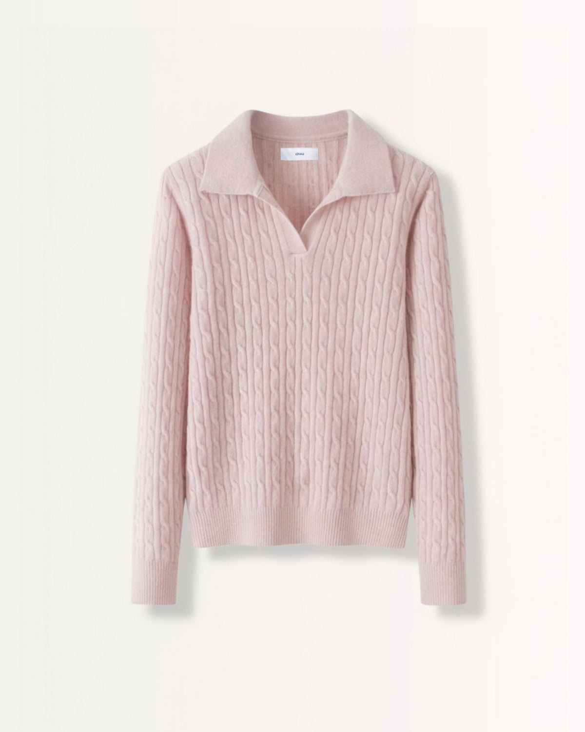 Kylie 100% Cashmere Lightweight Polo Collar Pullover Jumper – view 5