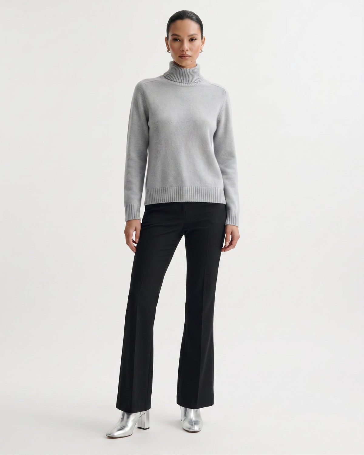 Hannah Tailored High Lapel Collar Cashmere Jumper – view 8