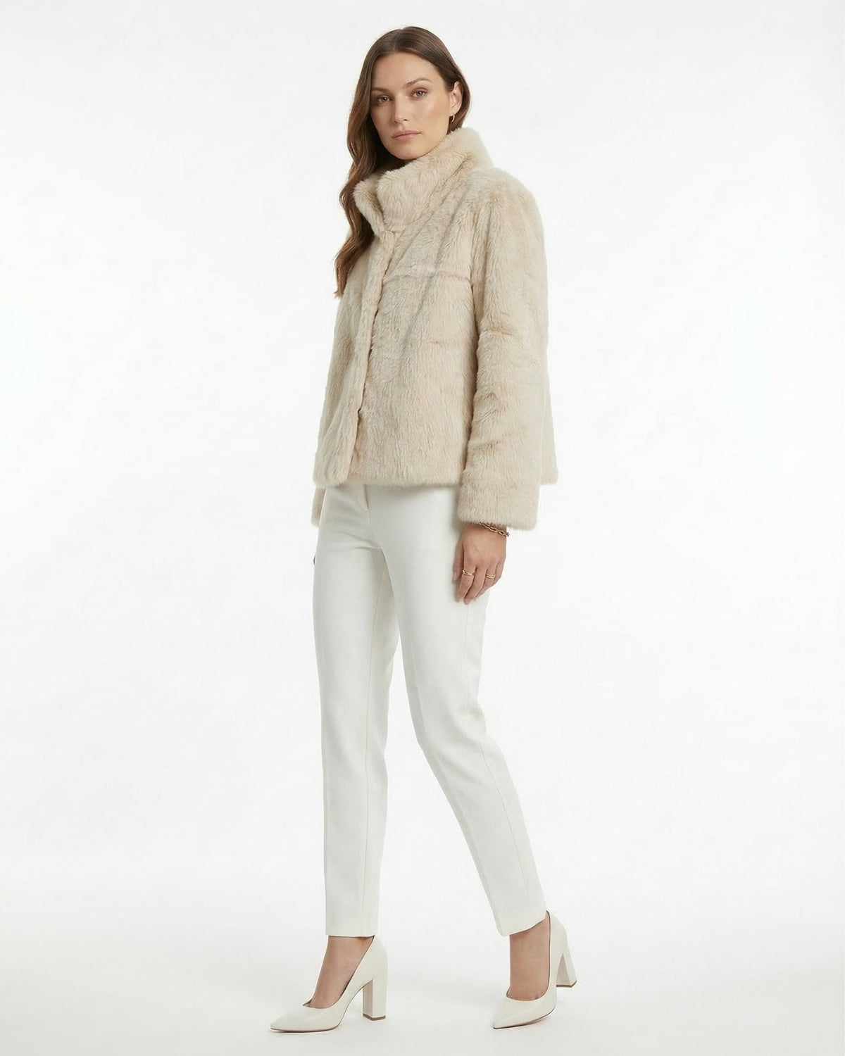 Lina Sculpted Leather Coat – view 5