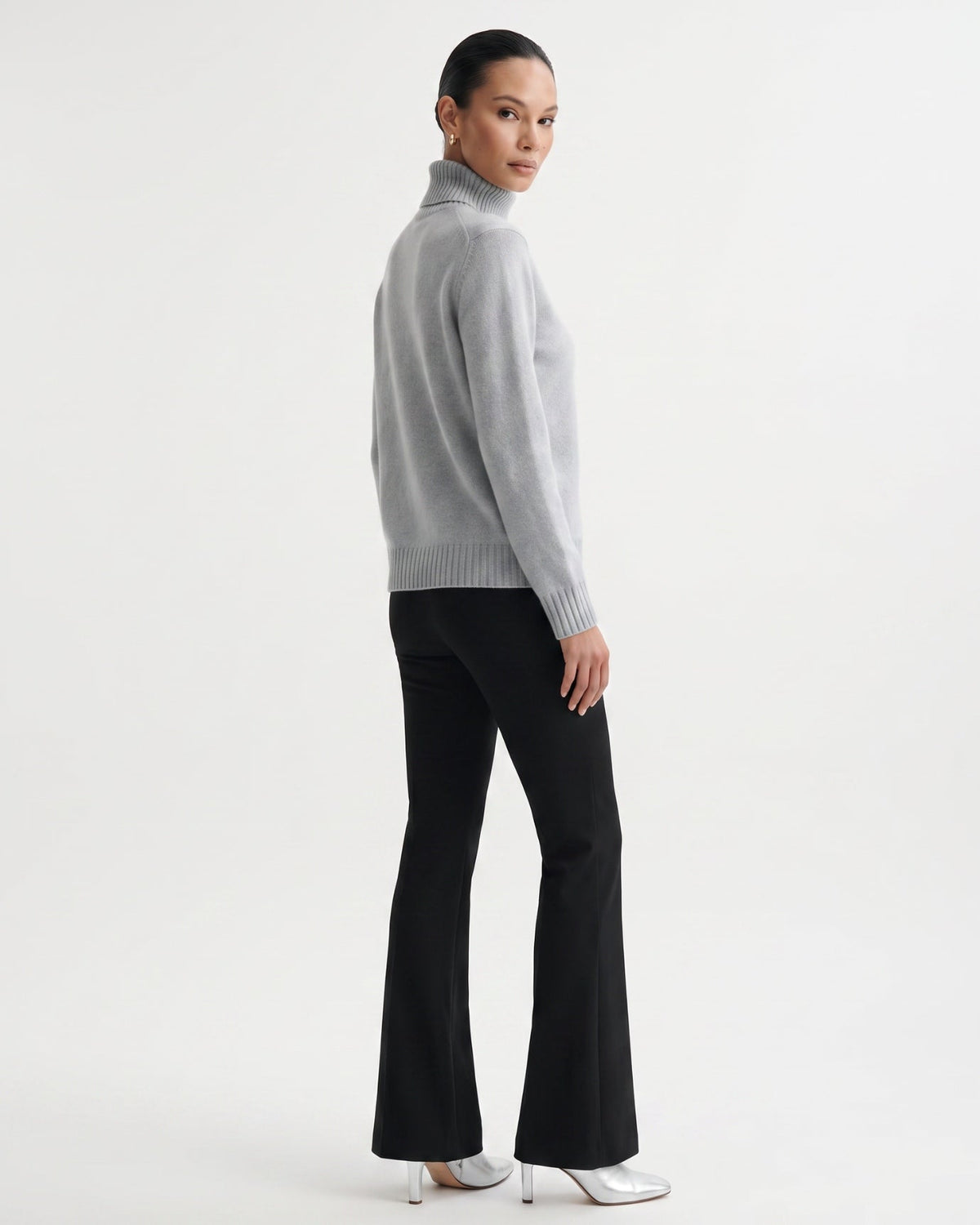 Hannah Tailored High Lapel Collar Cashmere Jumper – view 9