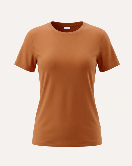 Mercerised Cotton Round Neck Tailored Fit T-Shirt