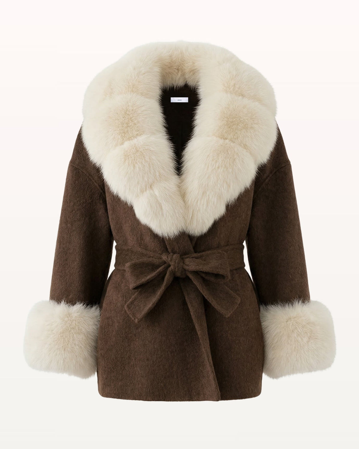 Divina Double-Sided Wool Coat with Statement Collar – view 4