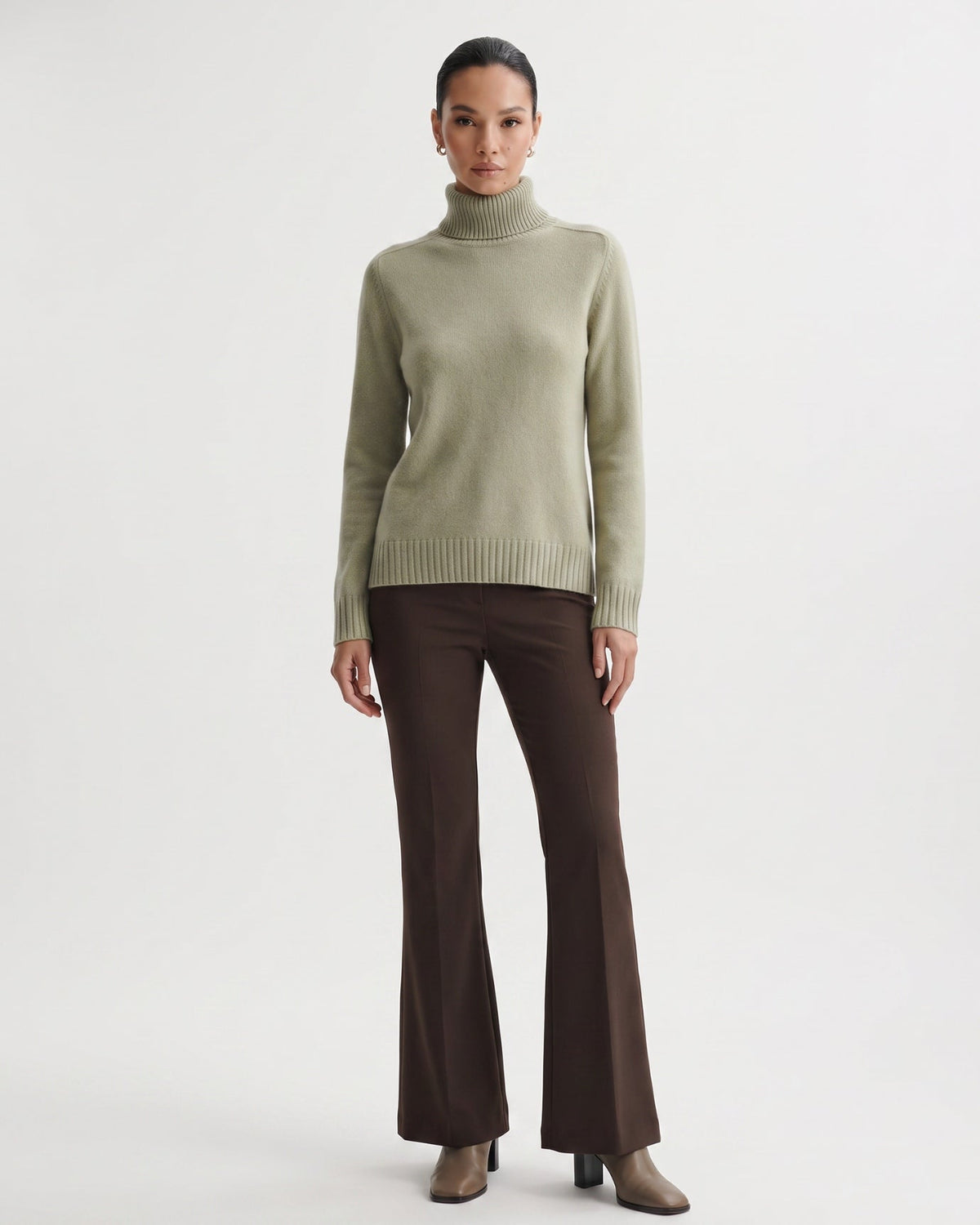 Hannah Tailored High Lapel Collar Cashmere Jumper – view 11