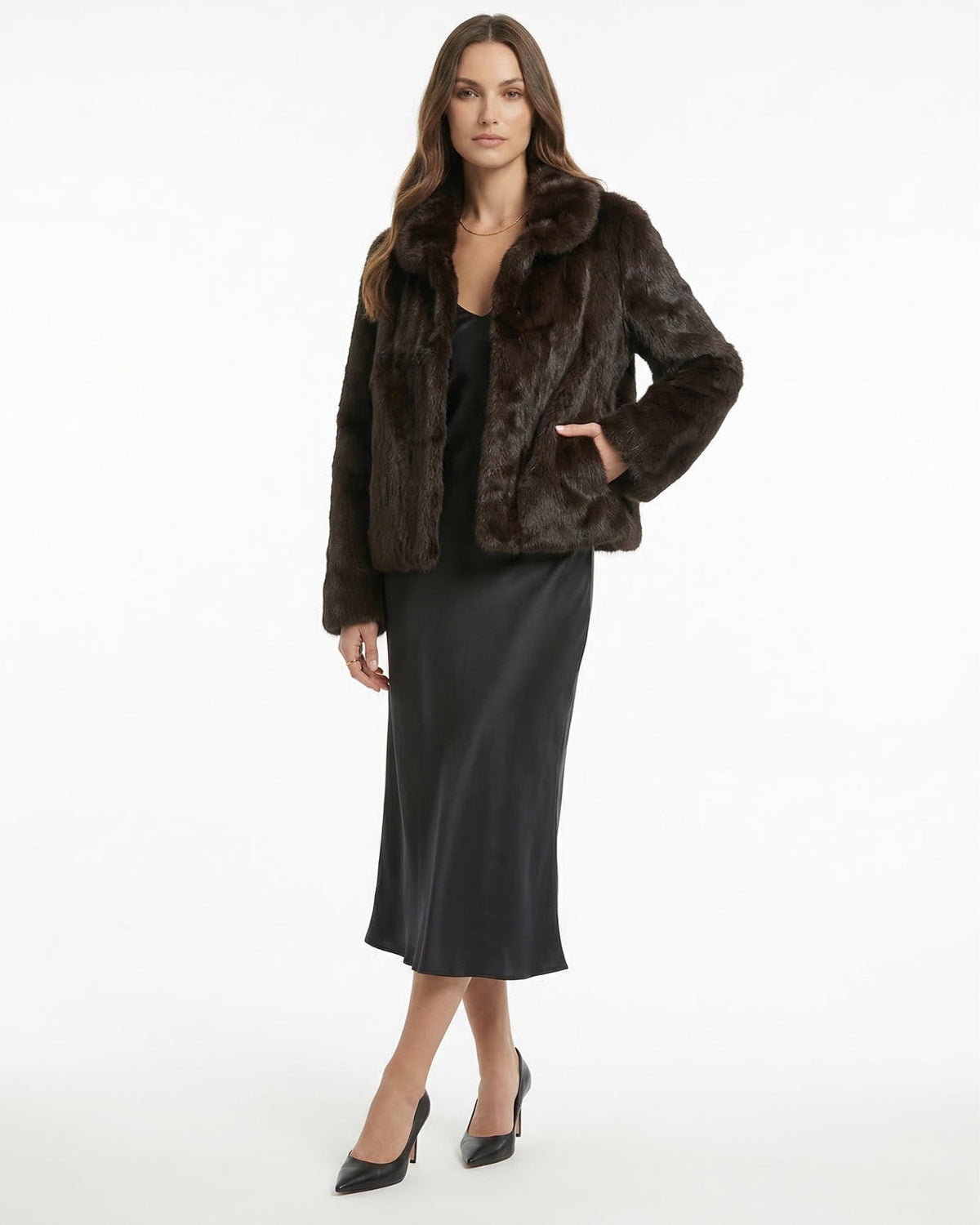 Lina Sculpted Leather Coat – view 8