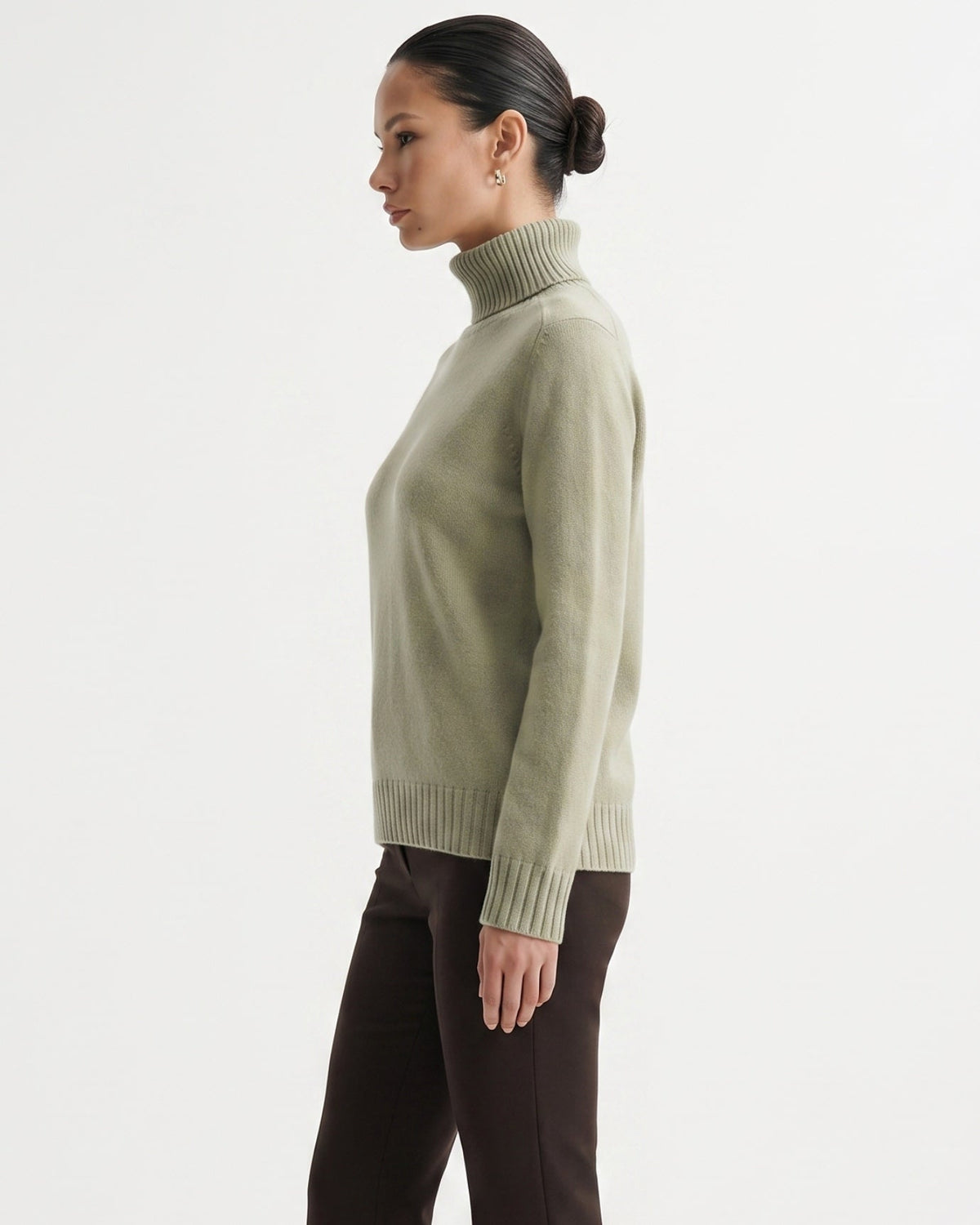 Hannah Tailored High Lapel Collar Cashmere Jumper – view 12