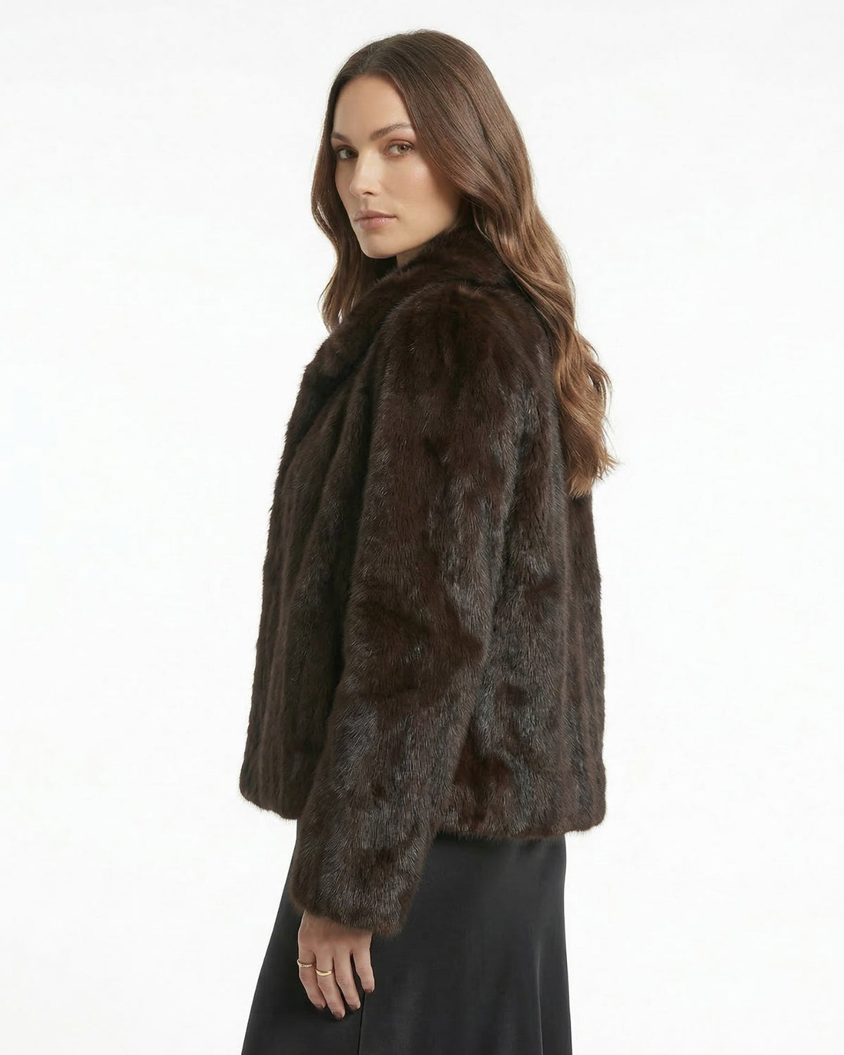 Lina Sculpted Leather Coat – view 9