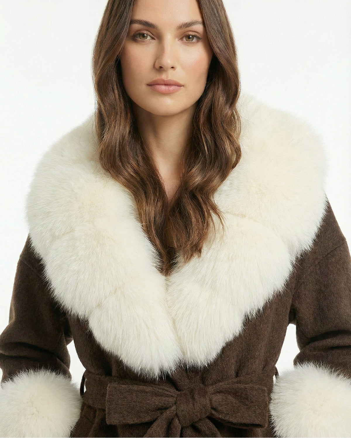 Divina Double-Sided Wool Coat with Statement Collar – view 6