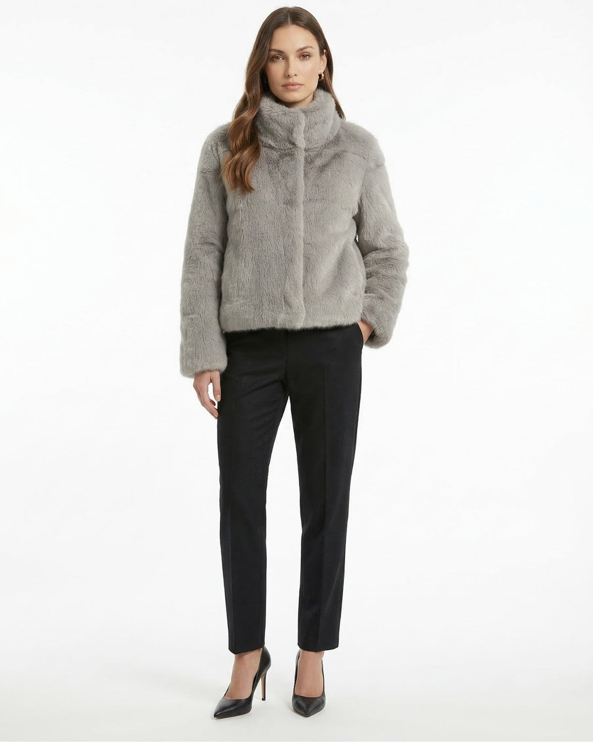 Lina Sculpted Leather Coat – view 11