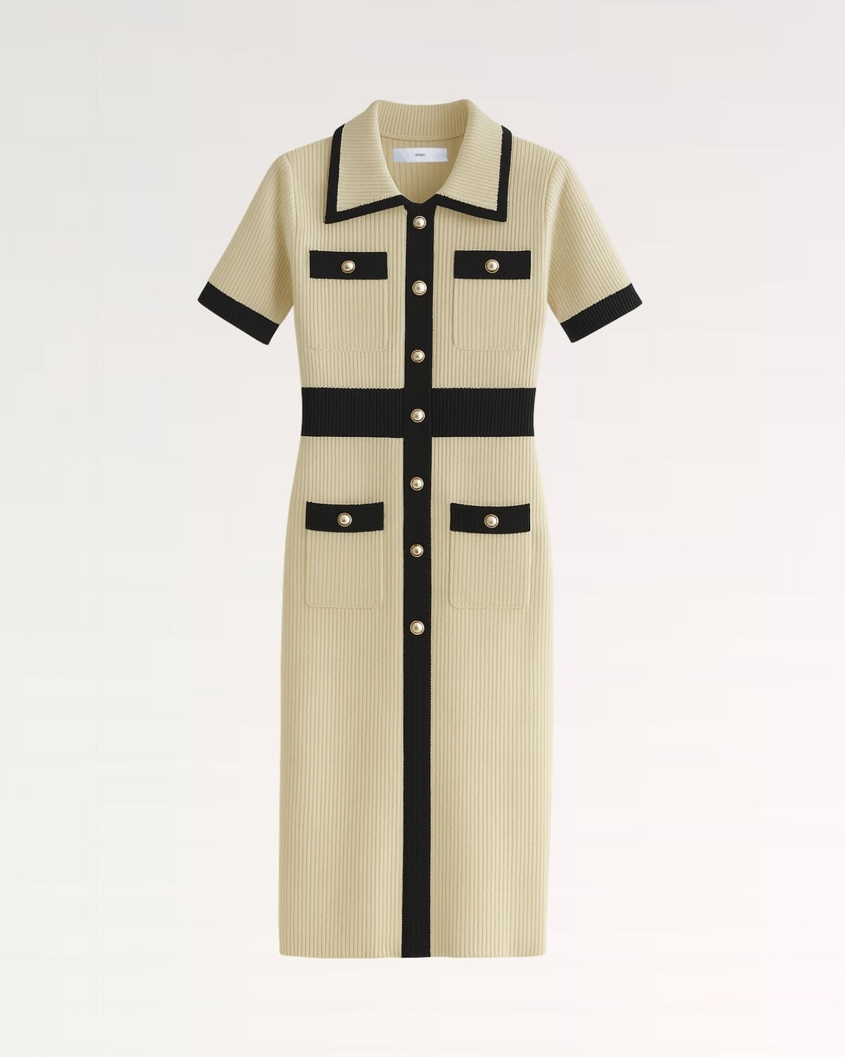 Old Money Short Sleeve Silky Finish Stretch Dress – view 7