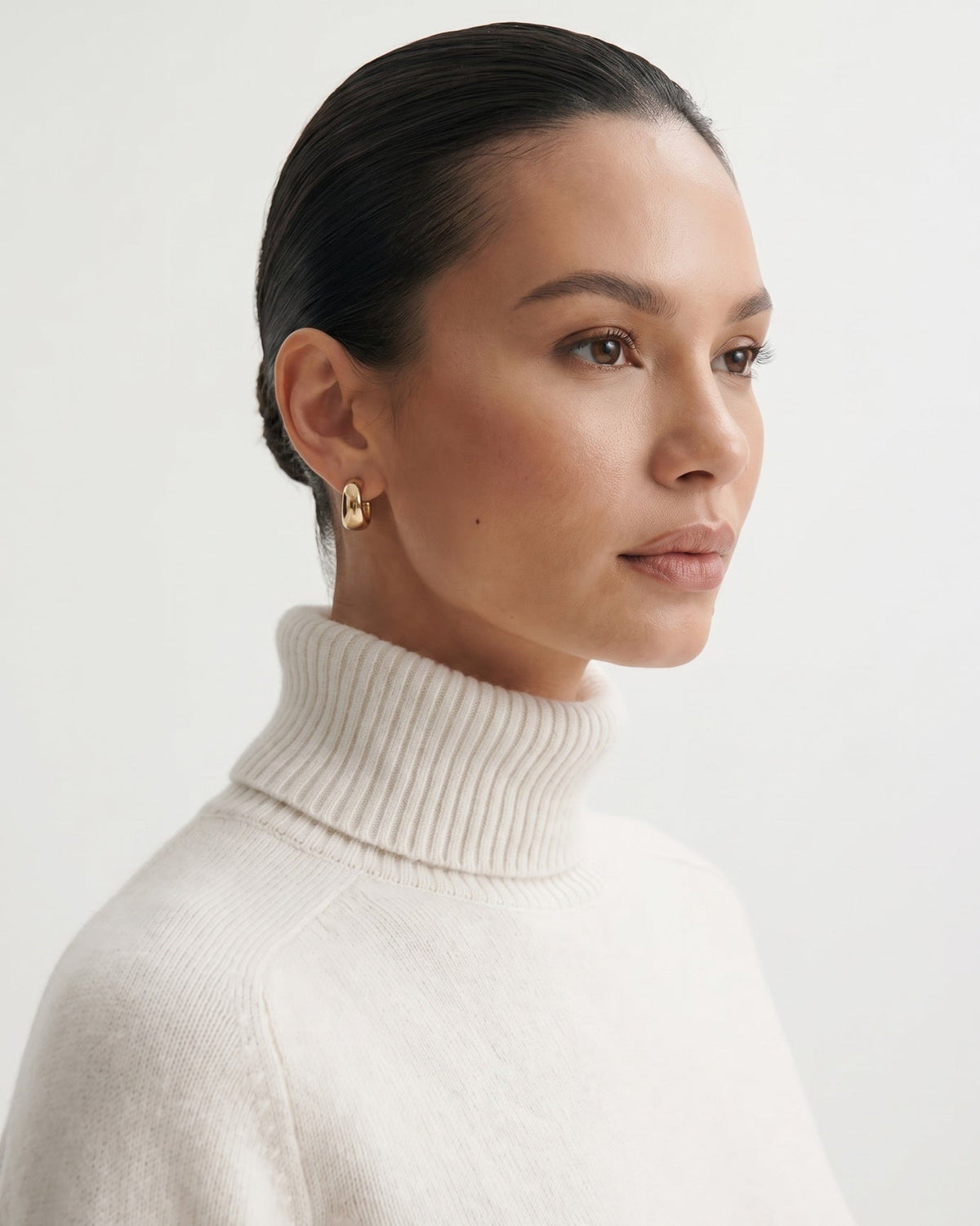 Hannah Tailored High Lapel Collar Cashmere Jumper – view 15