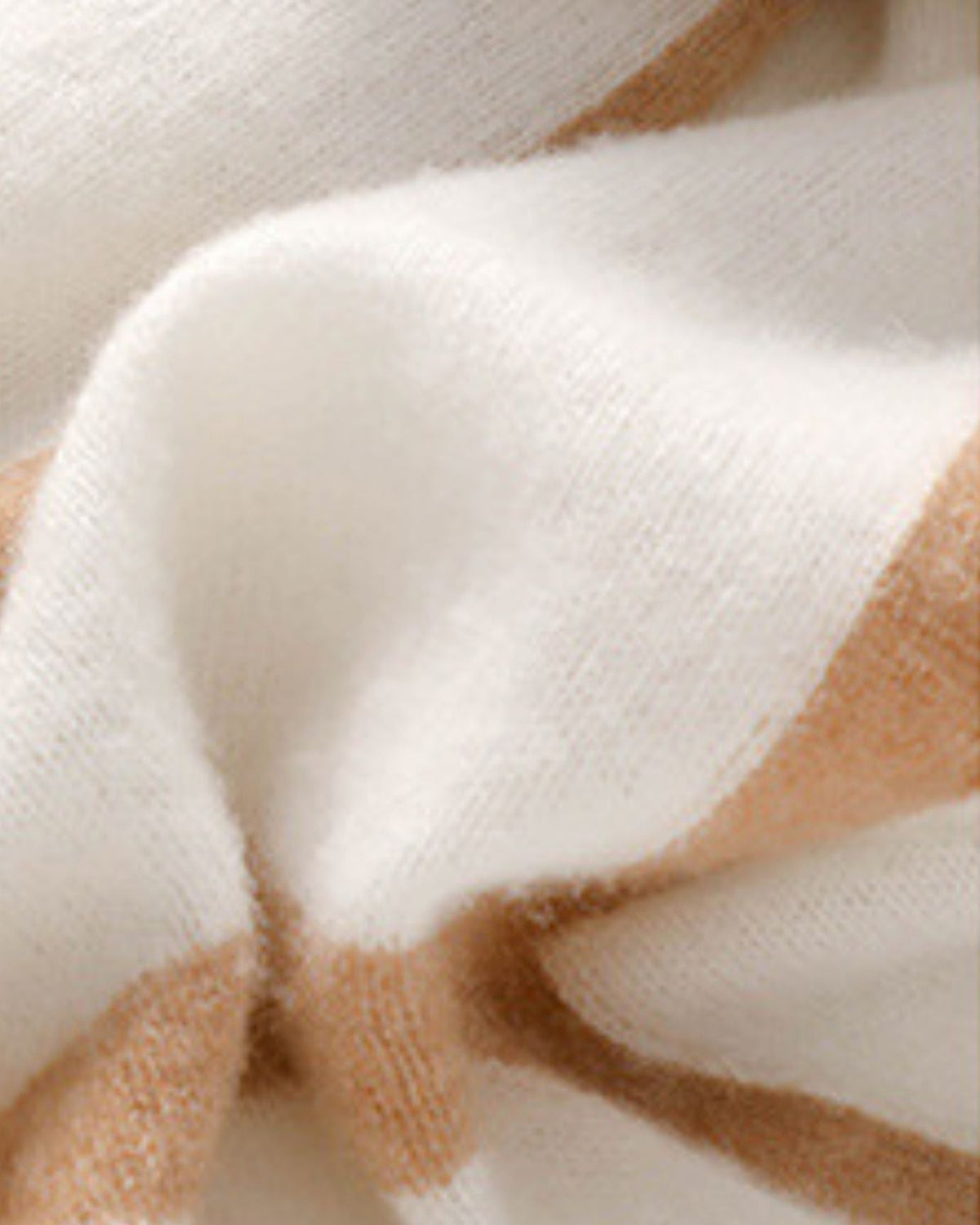 Thickened Striped Knit Pure Cashmere Winter Scarf – view 2