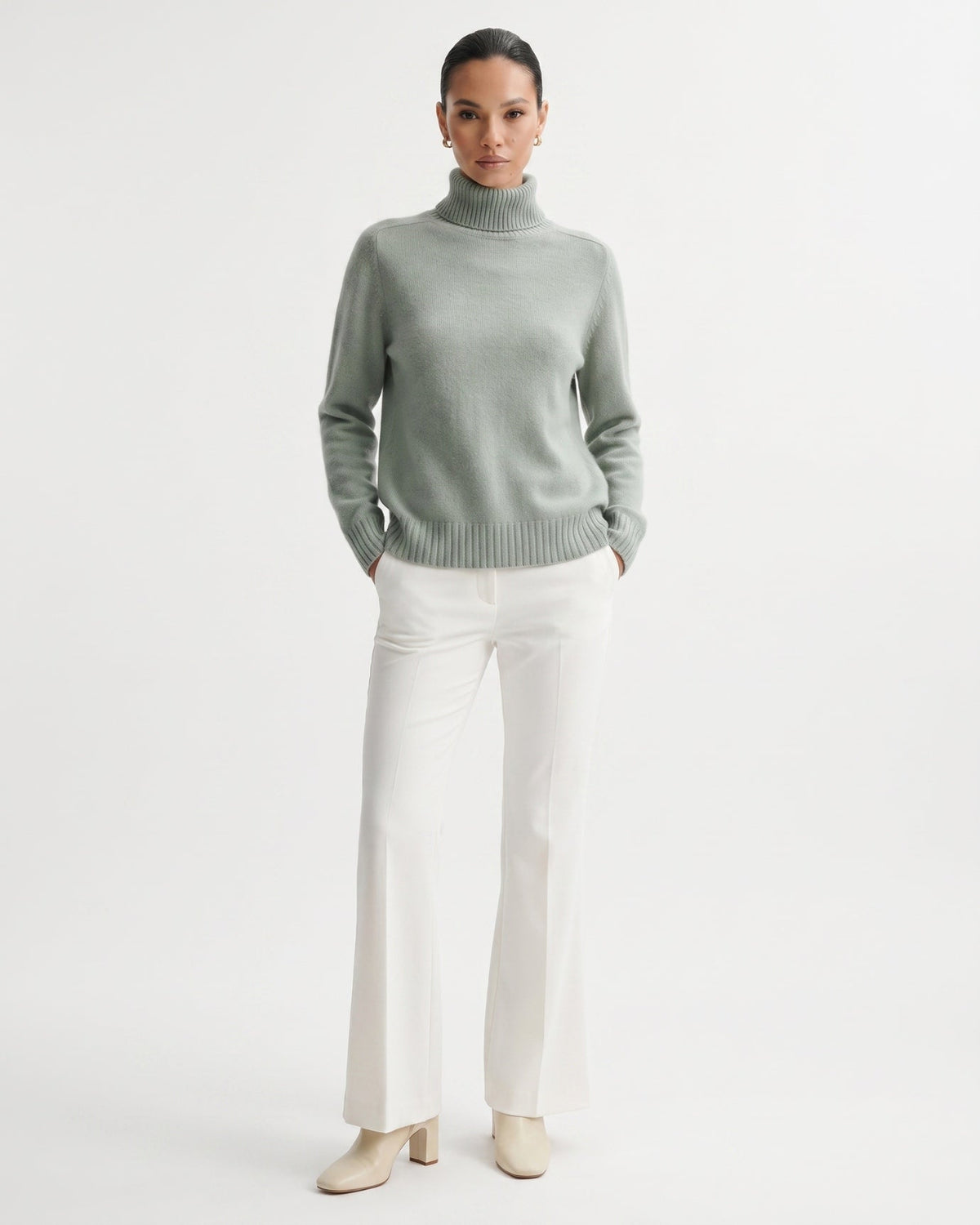 Hannah Tailored High Lapel Collar Cashmere Jumper – view 17