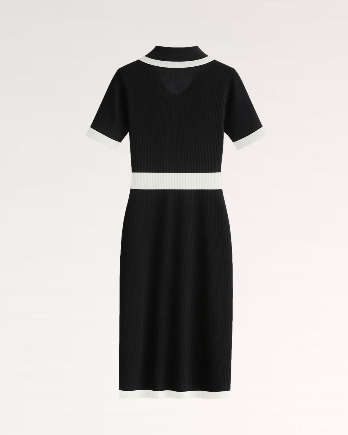 Old Money Short Sleeve Silky Finish Stretch Dress – view 3