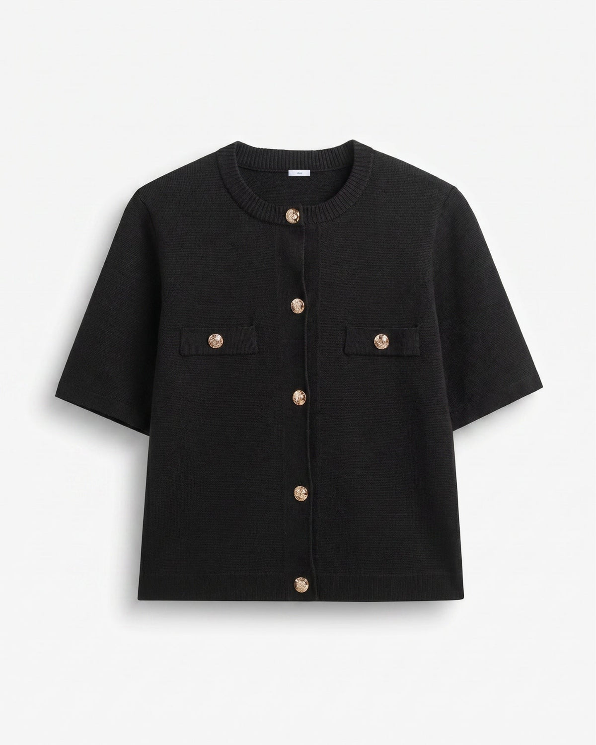 Minimalist Polyamide Knit Cardigan Top with Relaxed Sleeves