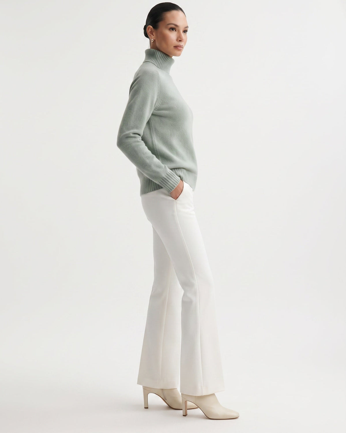 Hannah Tailored High Lapel Collar Cashmere Jumper – view 18