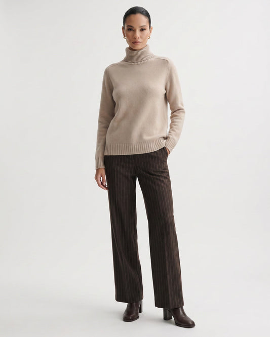 Hannah High Lapel Neckline Pure Cashmere Jumper – view 2