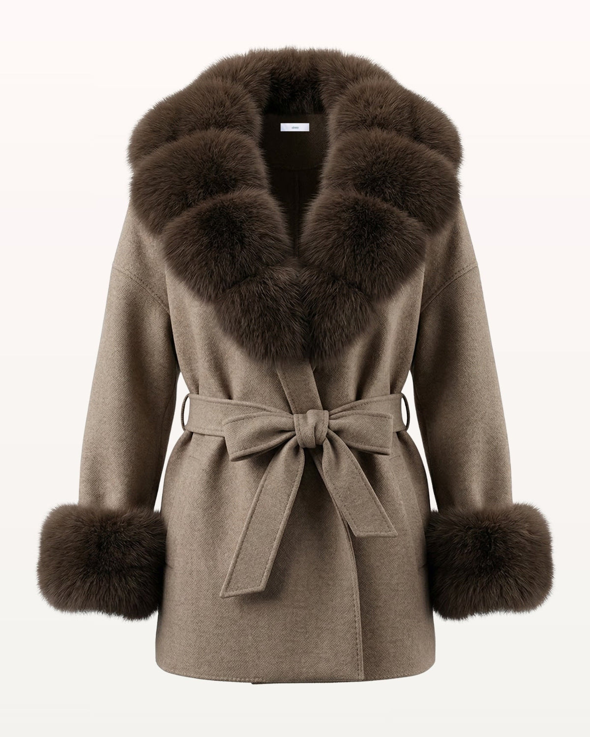 Divina Double-Sided Wool Coat with Statement Collar – view 13