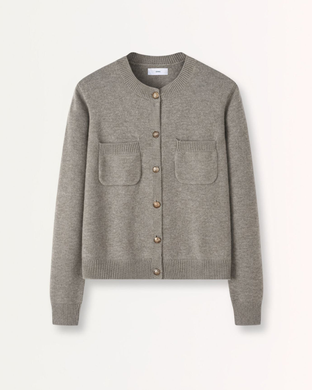 Lina Fine Knit 100% Cashmere Cardigan with Floral Design – view 9