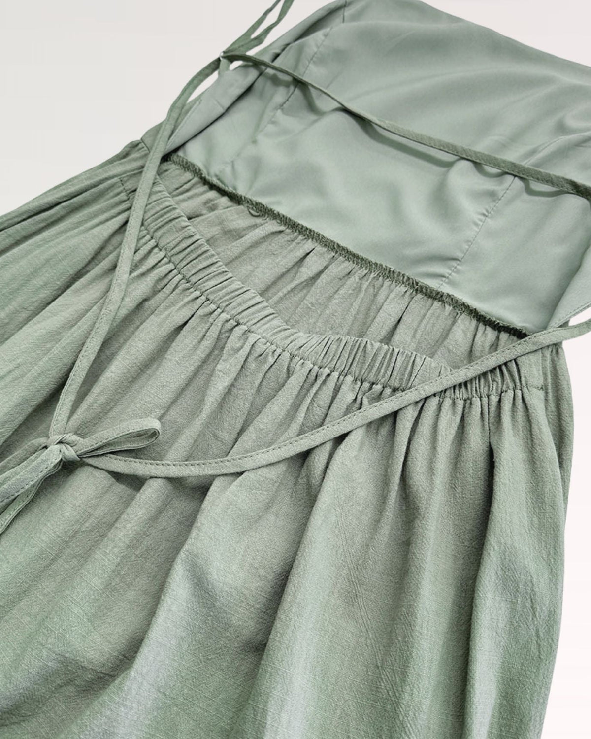 Rhi Linen Blend A-Line Suspender Mini Dress with Adjustable Straps – view 6