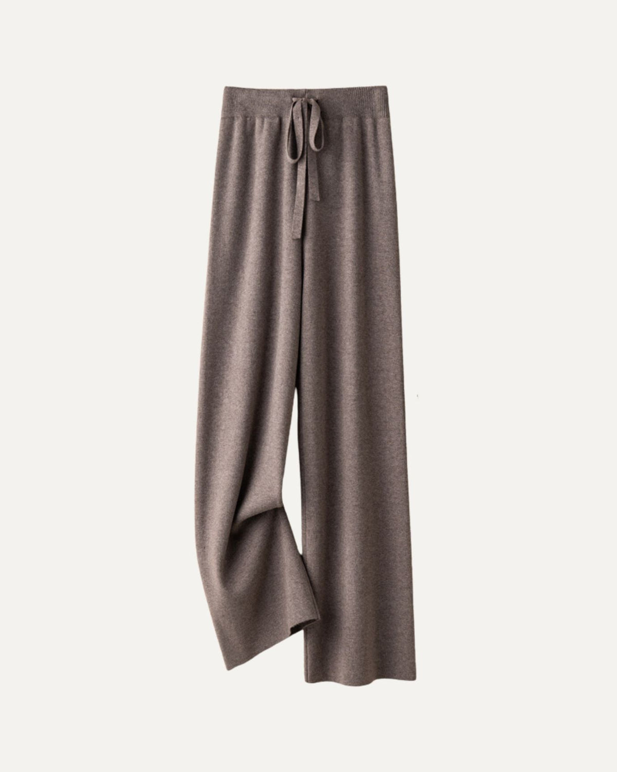 Ori Tailored Stretch Wool Blend Trousers with Elastic Waist – Dark Camel – view 1